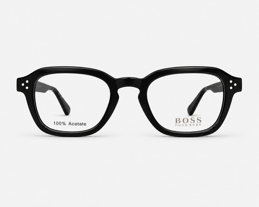Hugo Boss 1457 086 Black Square Eyeglasses – 50-22-145