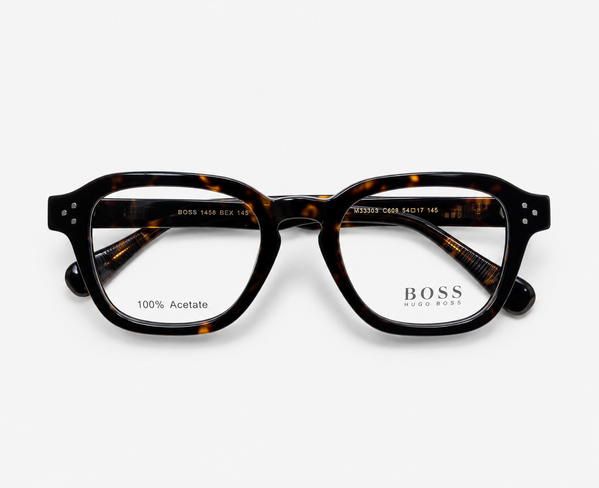 Hugo Boss 1457 086 Tortoise Square Eyeglasses – 50-22-145