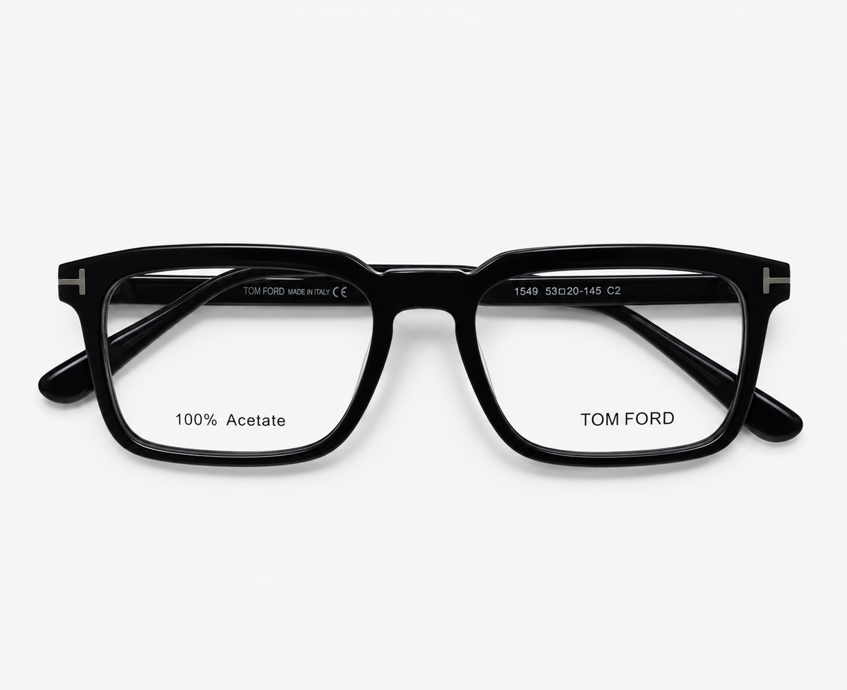 Tom Ford TF6032 C2 Black Rectangular Eyeglasses – 52-18-145