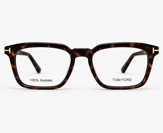 Tom Ford TF6032 C1 Tortoise Rectangular Eyeglasses – 52-18-145
