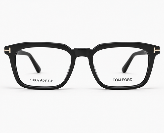 Tom Ford TF6032 C1 Matte Black Rectangular Eyeglasses – 52-18-145