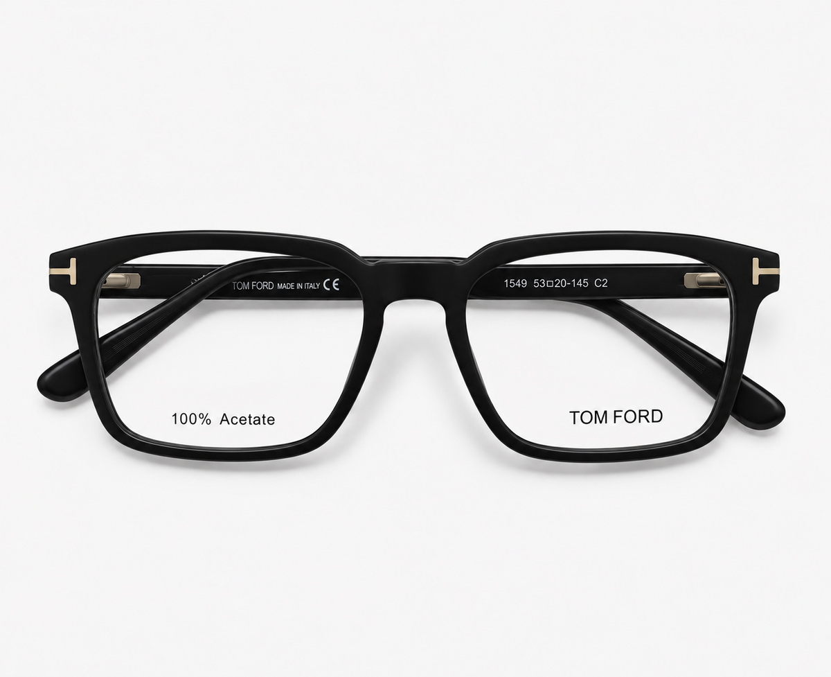 Tom Ford TF6032 C1 Matte Black Rectangular Eyeglasses – 52-18-145
