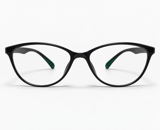 LUMINA 2520 C1 Glossy Black Acetate Square Eyeglasses – 53-17-147