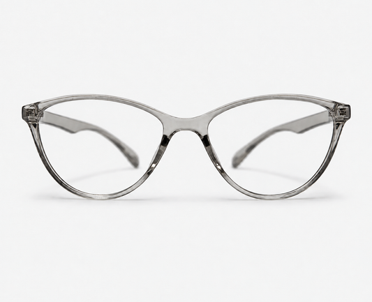 Color Eyewear 2520 C4 Transparent Smoke Grey Square Eyeglasses – 53-17-147