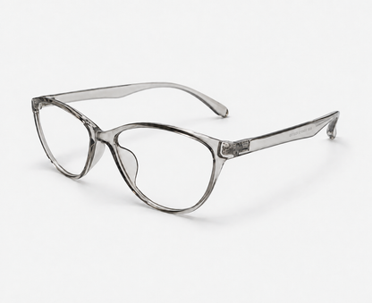 Color Eyewear 2520 C4 Transparent Smoke Grey Square Eyeglasses – 53-17-147