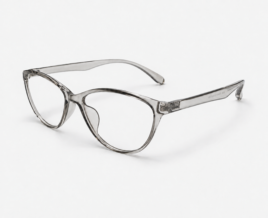 Color Eyewear 2520 C4 Transparent Smoke Grey Square Eyeglasses – 53-17-147