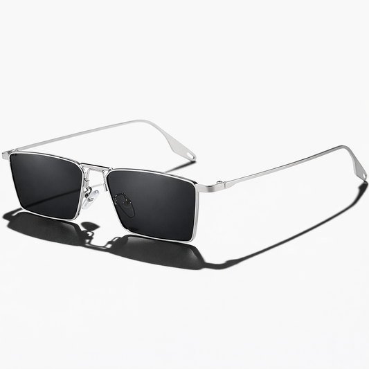 NEXUS Rectangular Sunglasses - Silver Black