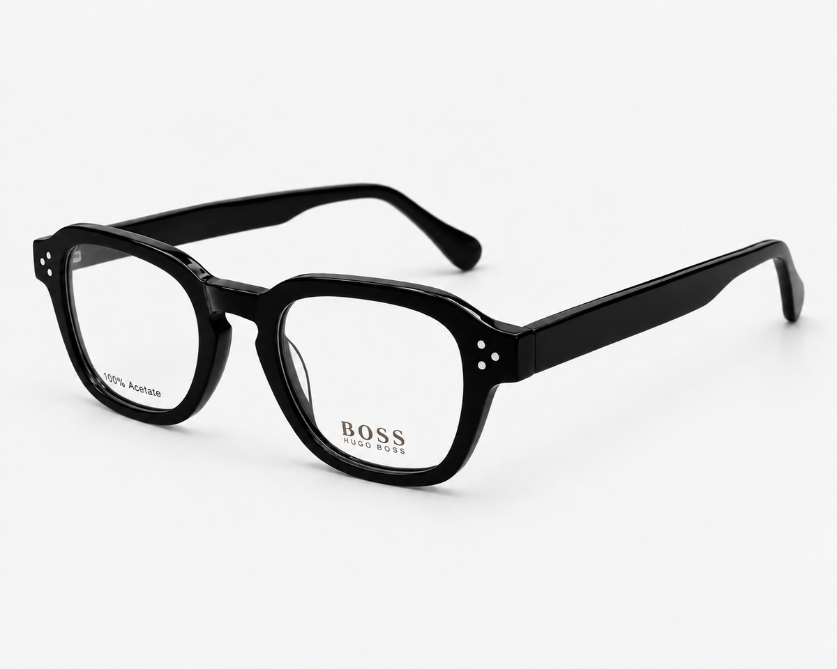 Hugo Boss 1457 086 Black Square Eyeglasses – 50-22-145