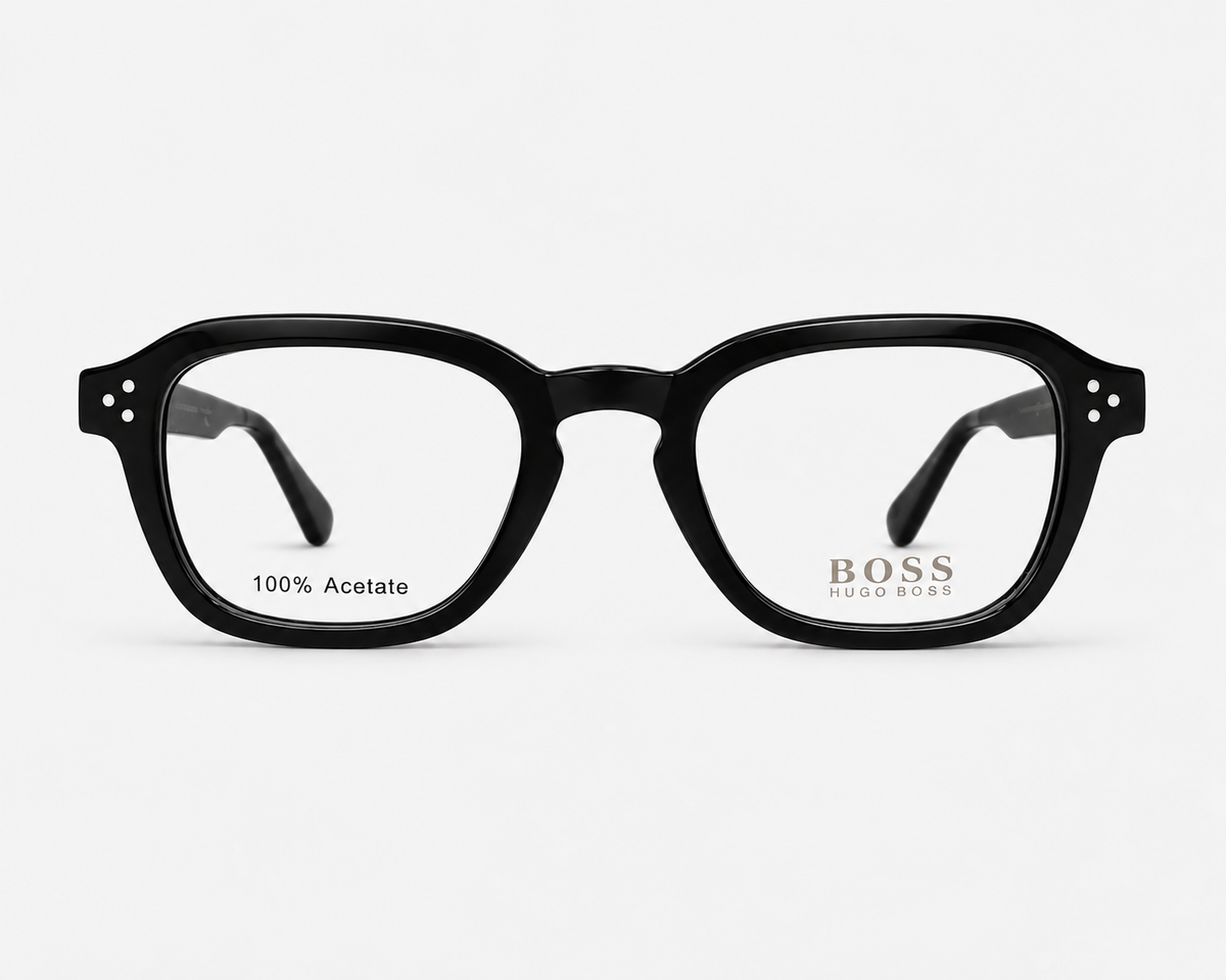 Hugo Boss 1457 086 Black Square Eyeglasses – 50-22-145