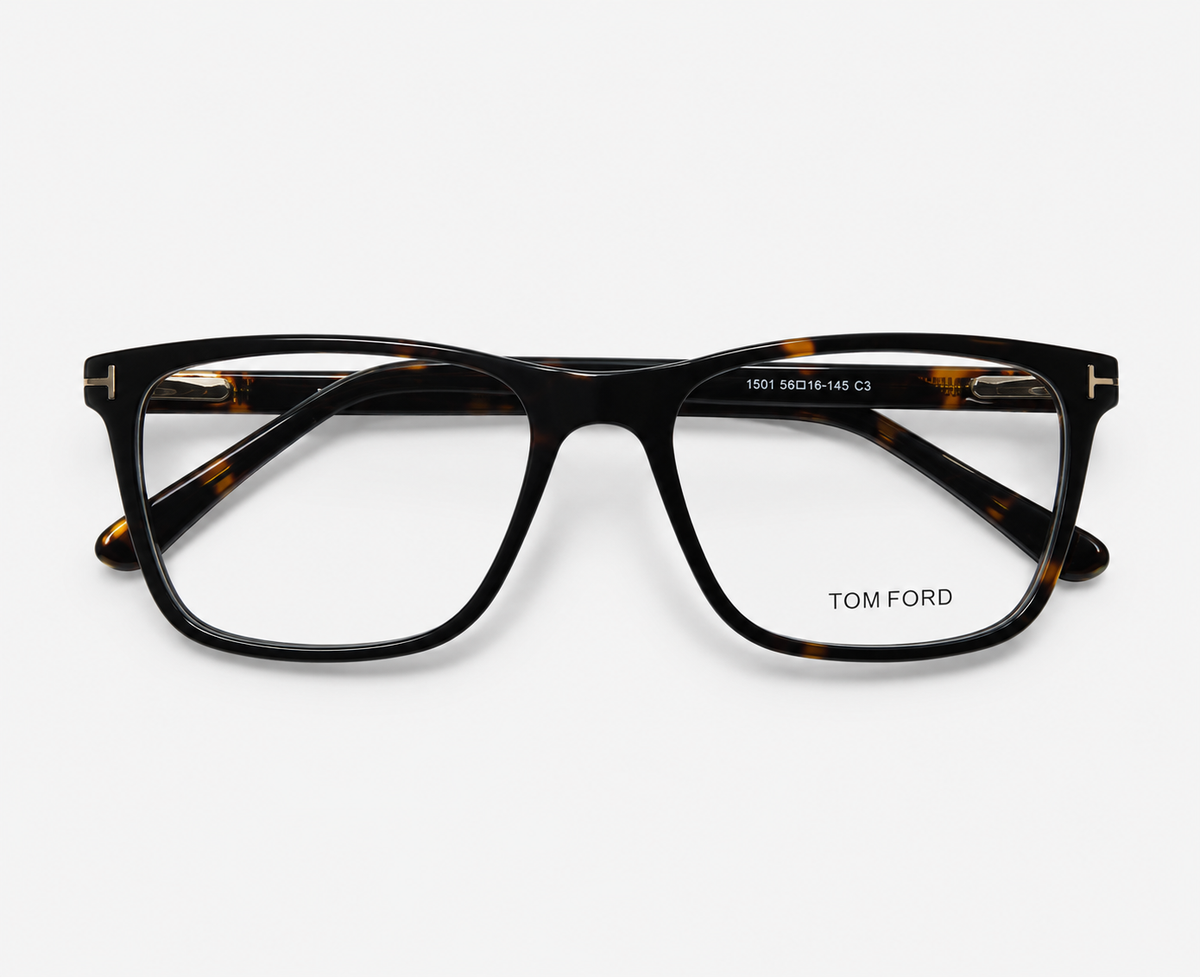 Tom Ford 550T C3 Tortoise Geometric Eyeglasses – 50-18-145