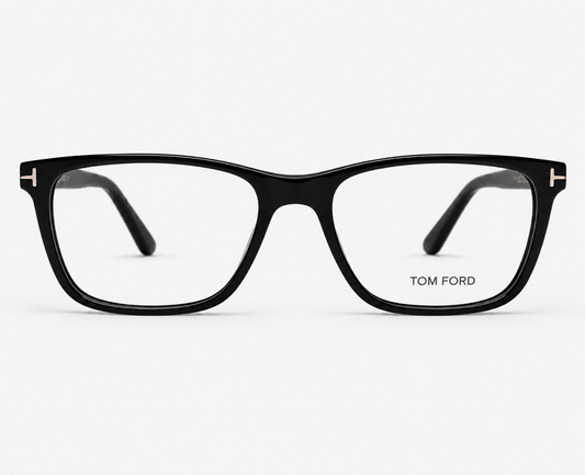 Tom Ford TF5907-B 001 Black Rectangular Eyeglasses – 54-17-145