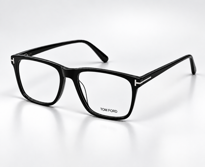 Tom Ford TF5907-B 001 Black Rectangular Eyeglasses – 54-17-145