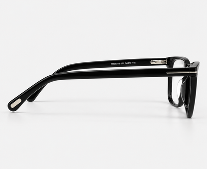 Tom Ford TF5907-B 001 Black Rectangular Eyeglasses – 54-17-145