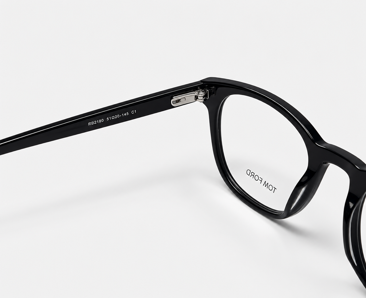 Tom Ford RB2180 C1 Black Square Eyeglasses – 51-20-145