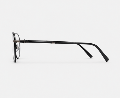 Ray-Ban 75904 Black Metal Aviator Eyeglasses – 53-17-145