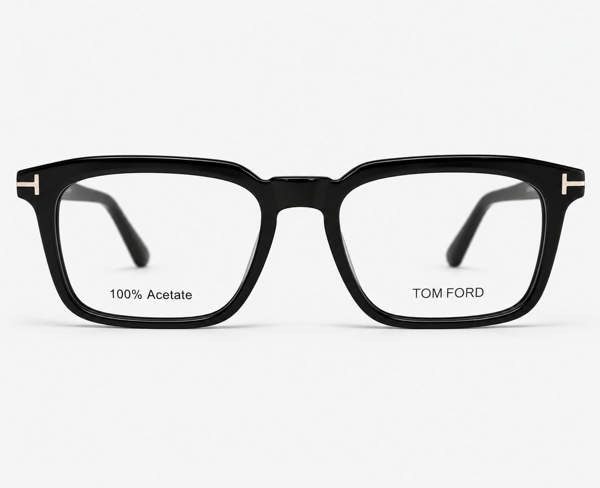 Tom Ford TF6032 C2 Black Rectangular Eyeglasses – 52-18-145