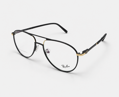 Ray-Ban 75904 Black Metal Aviator Eyeglasses – 53-17-145