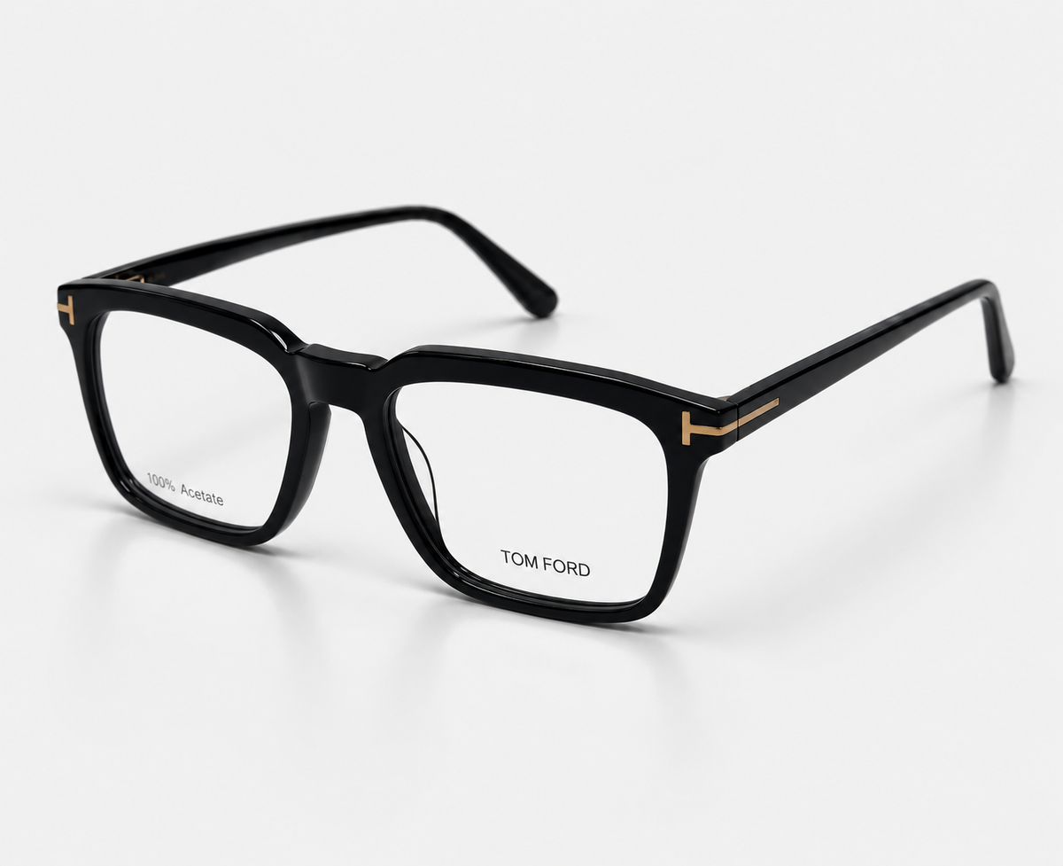 Tom Ford TF6032 C2 Black Rectangular Eyeglasses – 52-18-145