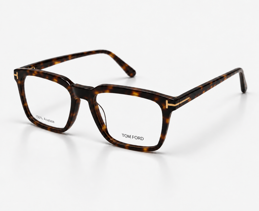 Tom Ford TF6032 C1 Tortoise Rectangular Eyeglasses – 52-18-145