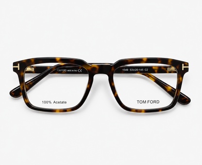 Tom Ford TF6032 C1 Tortoise Rectangular Eyeglasses – 52-18-145