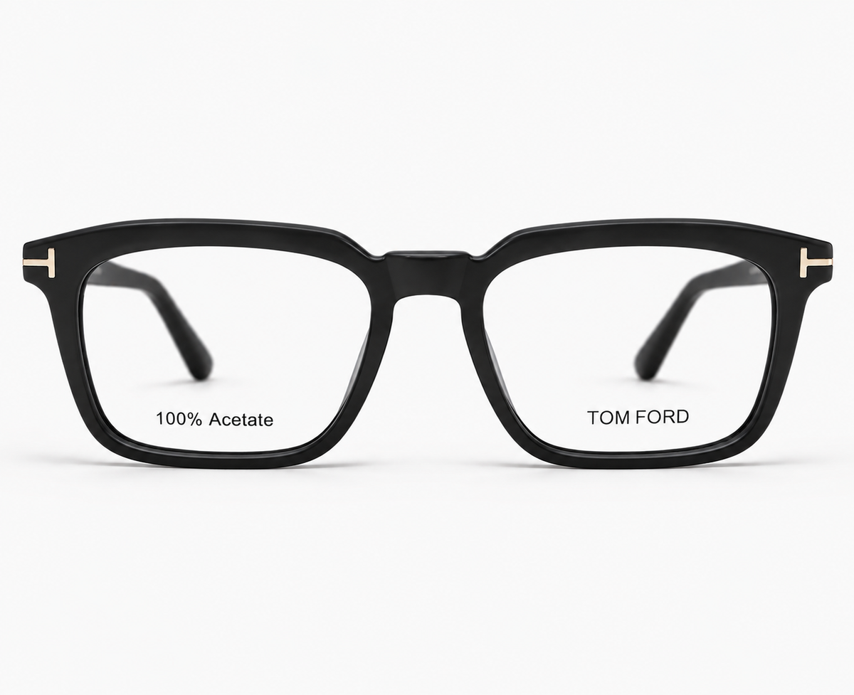 Tom Ford TF6032 C1 Matte Black Rectangular Eyeglasses – 52-18-145
