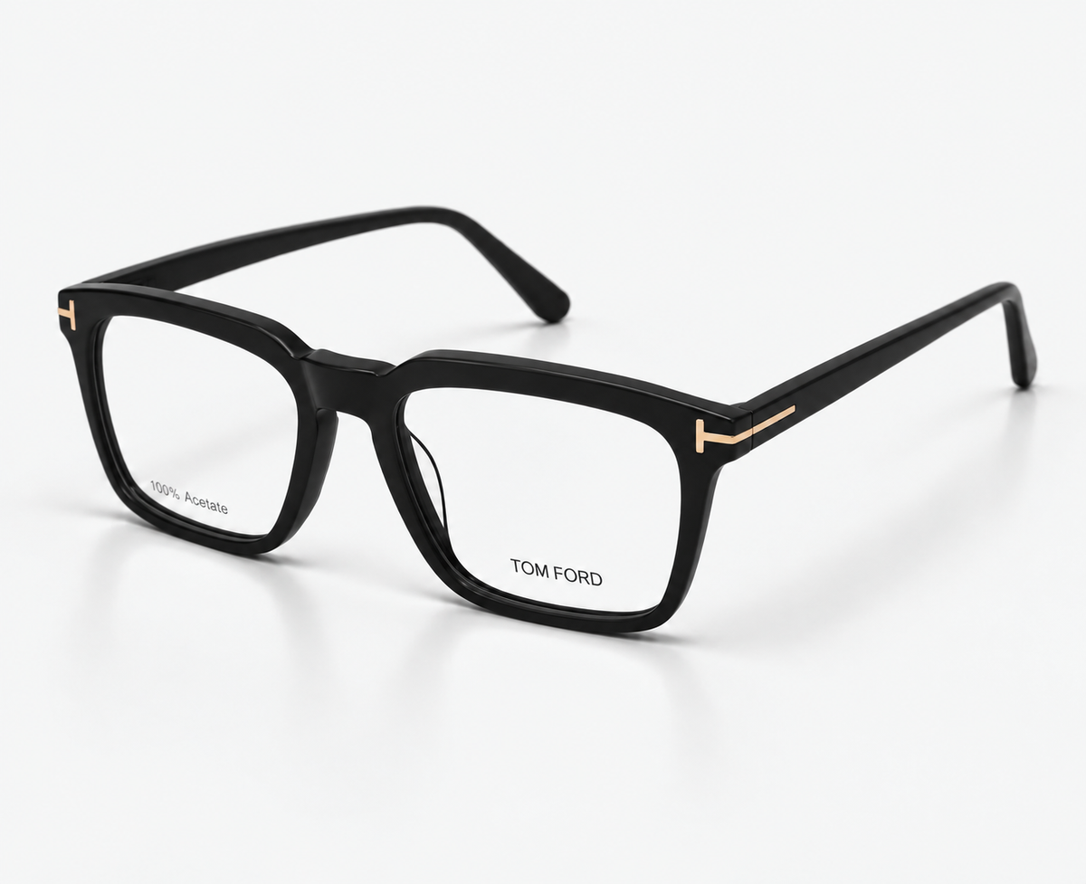 Tom Ford TF6032 C1 Matte Black Rectangular Eyeglasses – 52-18-145