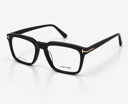 Tom Ford TF6032 C1 Matte Black Rectangular Eyeglasses – 52-18-145