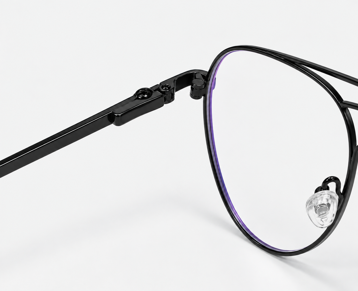 Ray-Ban 75904 Black Metal Aviator Eyeglasses – 53-17-145