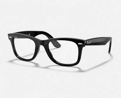 Ray-Ban RB5121 2000 Glossy Black Acetate Wayfarer Eyeglasses – 50-22-150