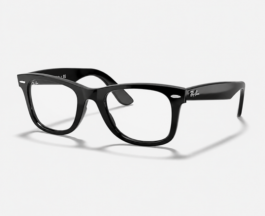 Ray-Ban RB5121 2000 Glossy Black Acetate Wayfarer Eyeglasses – 50-22-150