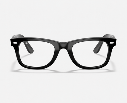 Ray-Ban RB5121 2000 Glossy Black Acetate Wayfarer Eyeglasses – 50-22-150