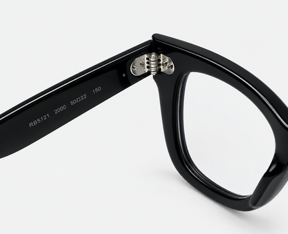 Ray-Ban RB5121 2000 Glossy Black Acetate Wayfarer Eyeglasses – 50-22-150