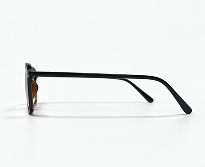 LUMINA 96637 Glossy Black Acetate Square Eyeglasses