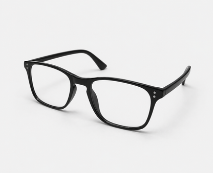 LUMINA 2511 C1 Glossy Black Acetate Square Eyeglasses – 50-20-142