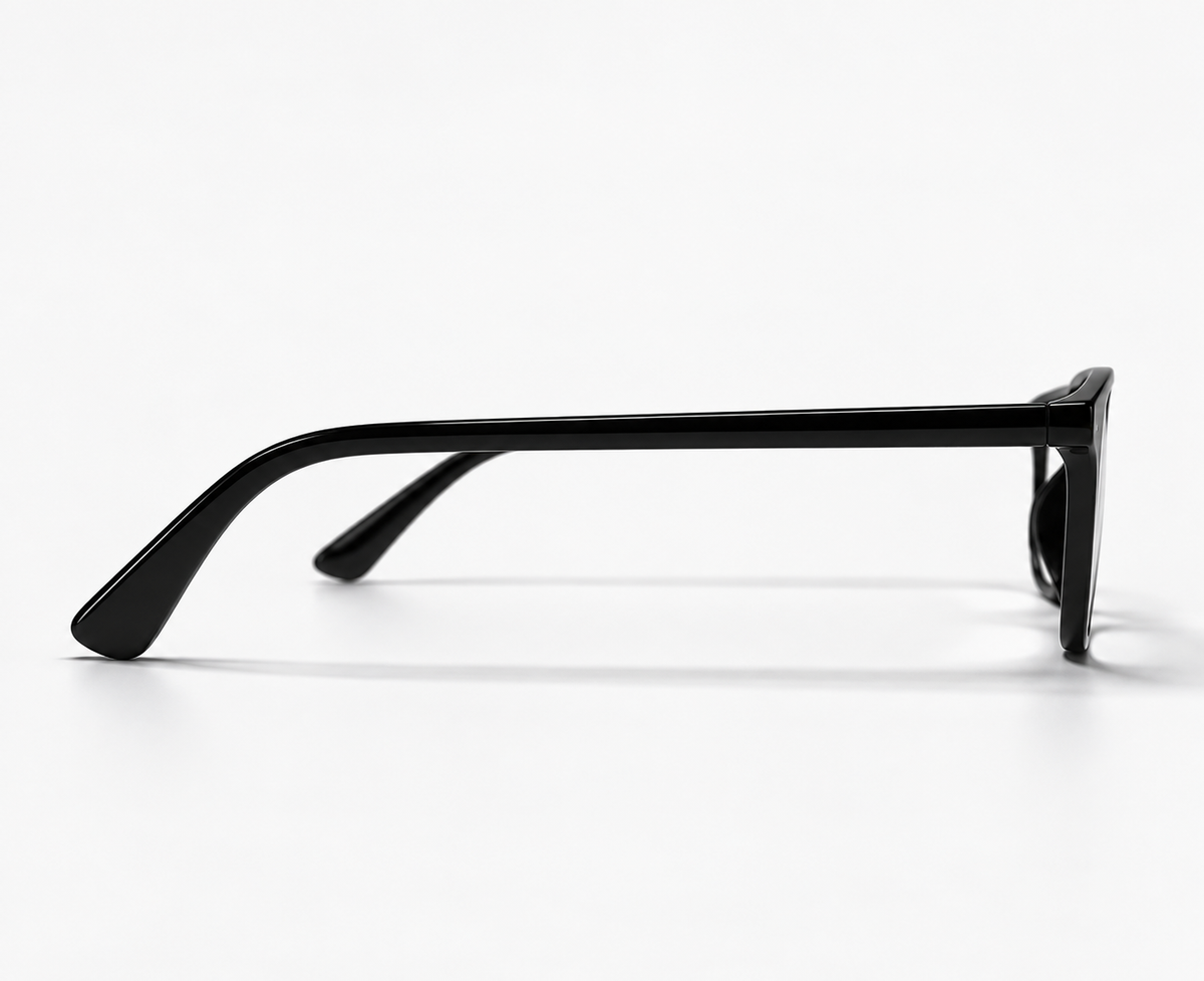 LUMINA 2511 C1 Glossy Black Acetate Square Eyeglasses – 50-20-142