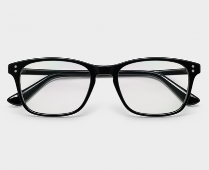 LUMINA 2511 C1 Glossy Black Acetate Square Eyeglasses – 50-20-142