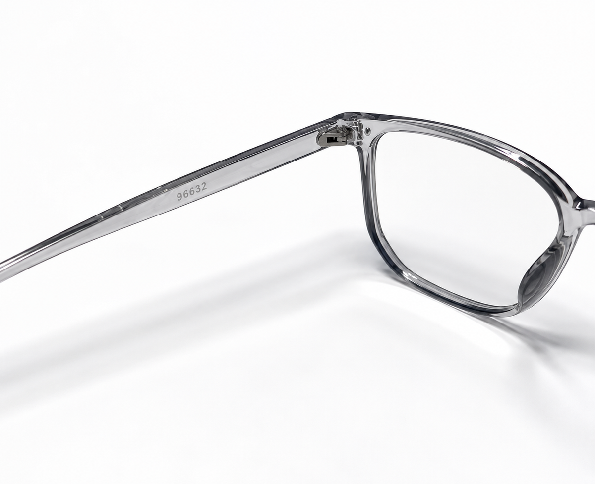 LUMINA 96632 Transparent Smoky Grey Round Eyeglasses