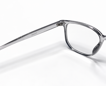 LUMINA 96632 Transparent Smoky Grey Round Eyeglasses