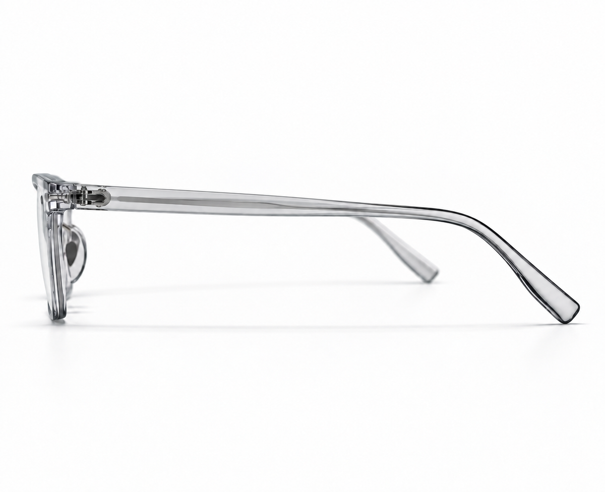LUMINA 96632 Transparent Smoky Grey Round Eyeglasses