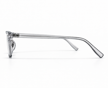 LUMINA 96632 Transparent Smoky Grey Round Eyeglasses