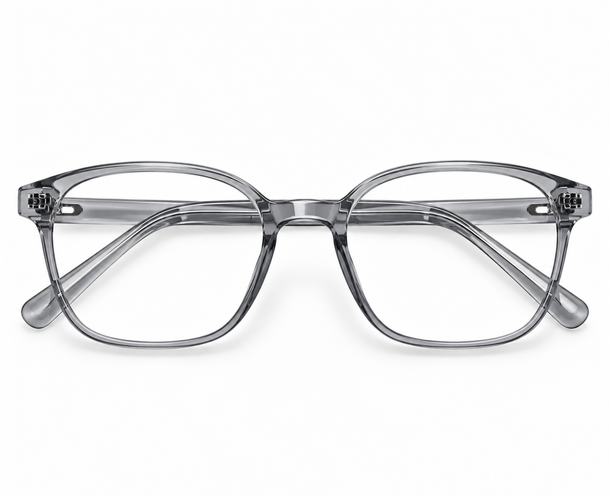 LUMINA 96632 Transparent Smoky Grey Round Eyeglasses