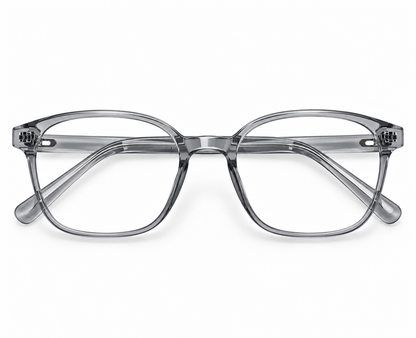 LUMINA 96632 Transparent Smoky Grey Round Eyeglasses
