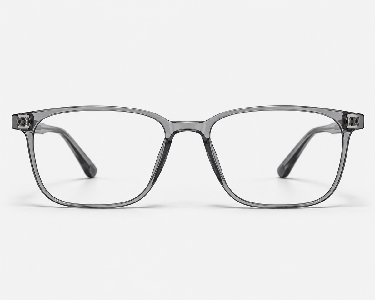 LUMINA 96632 Transparent Smoky Grey Round Eyeglasses