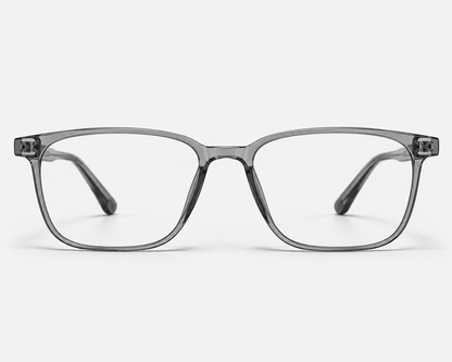 LUMINA 96632 Transparent Smoky Grey Round Eyeglasses