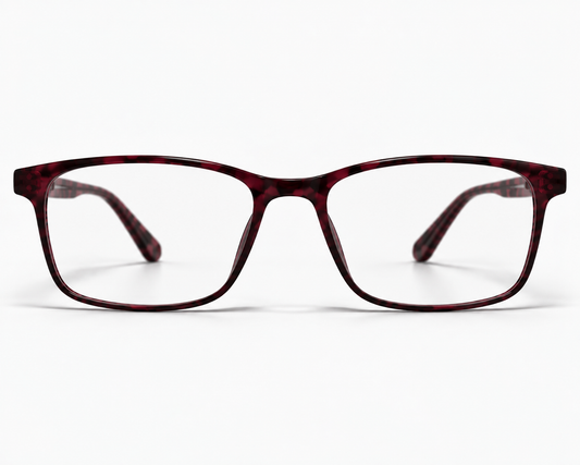 LUMINA 2505 C6 Dark Burgundy Tortoise Round Eyeglasses – 52-16-140