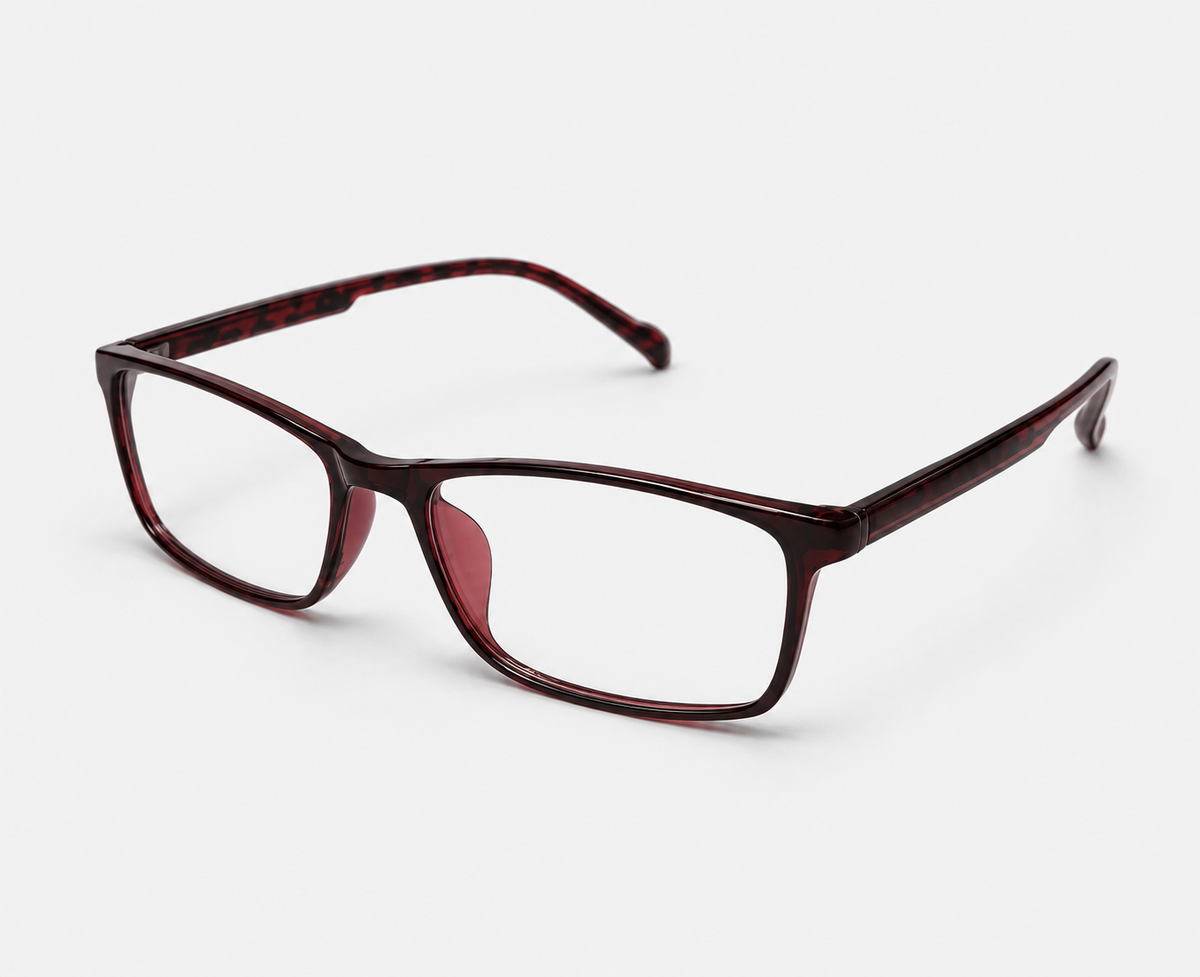 LUMINA 2505 C6 Dark Burgundy Tortoise Round Eyeglasses – 52-16-140