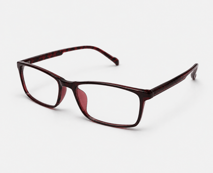 LUMINA 2505 C6 Dark Burgundy Tortoise Round Eyeglasses – 52-16-140