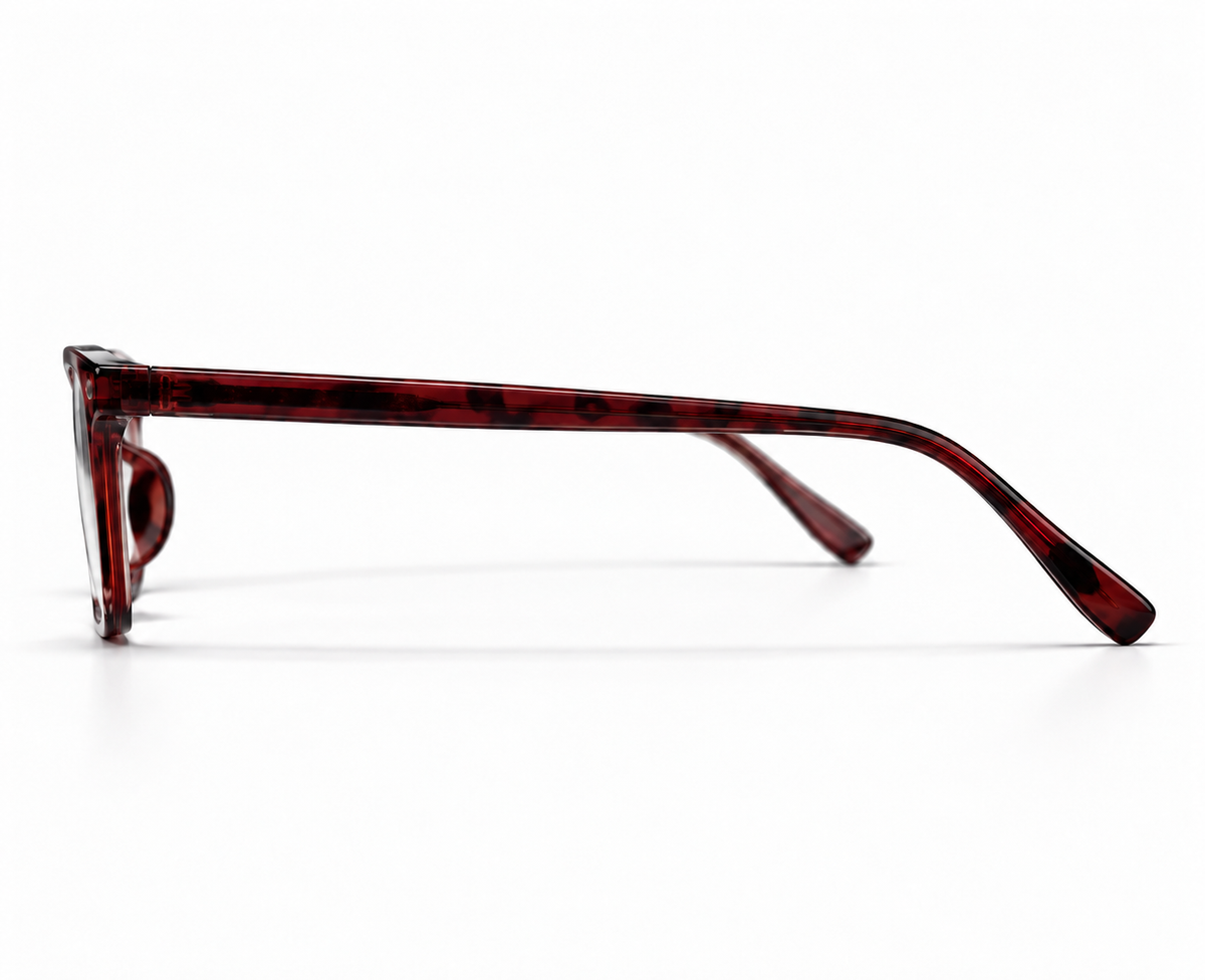 LUMINA 2505 C6 Dark Burgundy Tortoise Round Eyeglasses – 52-16-140