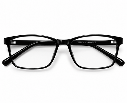 2505 C1 Matte Black Glossy Eyeglasses – 52-16-140