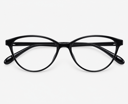 LUMINA 2520 C1 Glossy Black Acetate Square Eyeglasses – 53-17-147